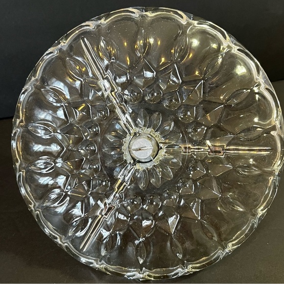 Anchor Hocking Fairfield Clear Glass Divided Relish Tray Metal Handle Pressed - Picture 7 of 9